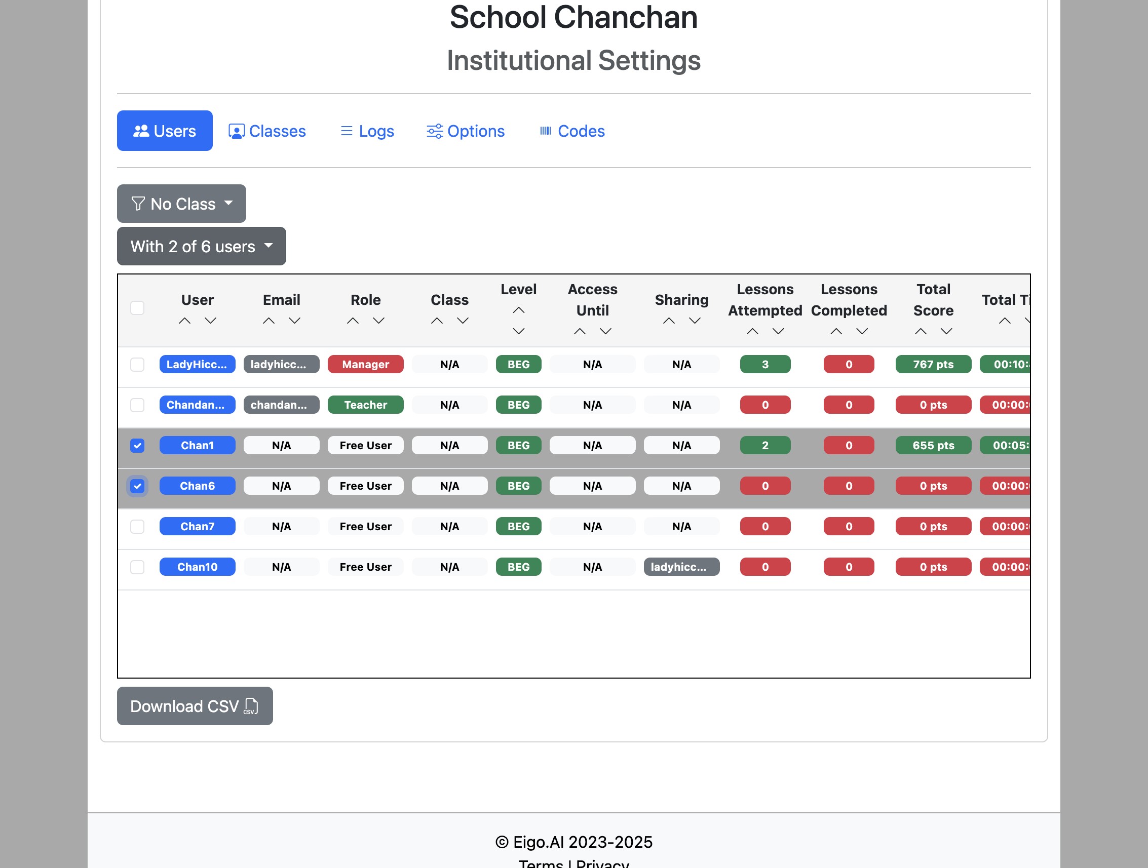 Screenshot for How to add users to or remove them from a tracker, step 2