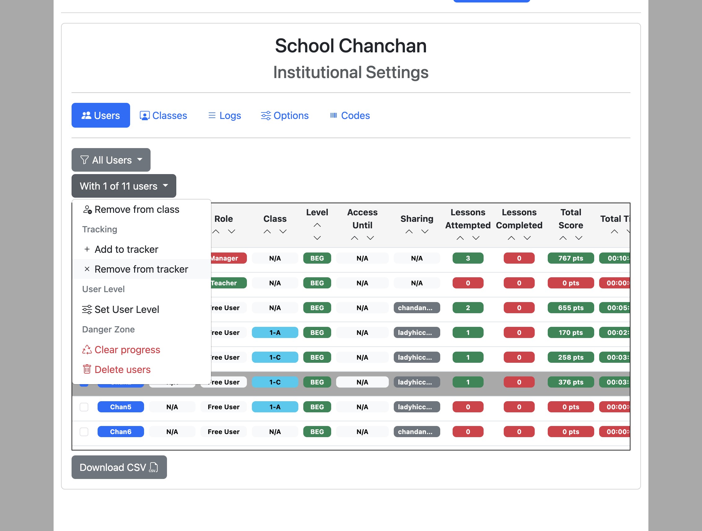 Screenshot for How to add users to or remove them from a tracker, step 5