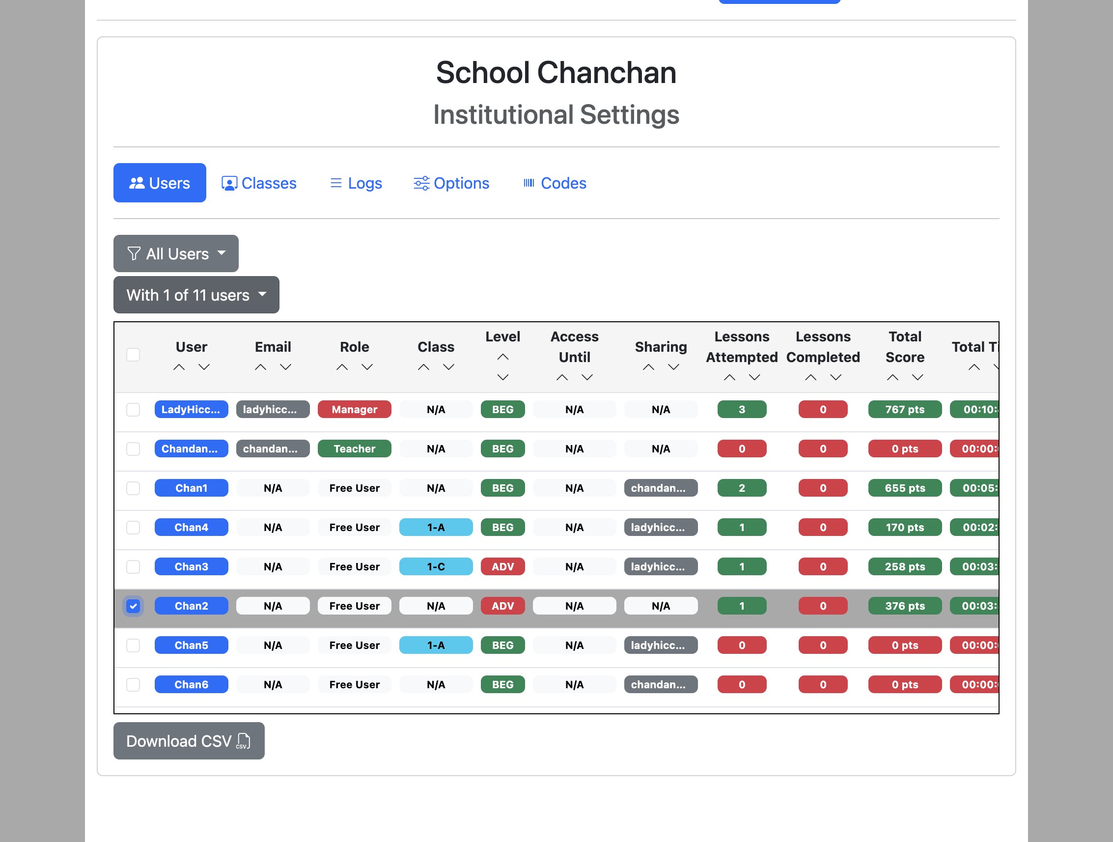 Screenshot for How to clear user progress, step 2