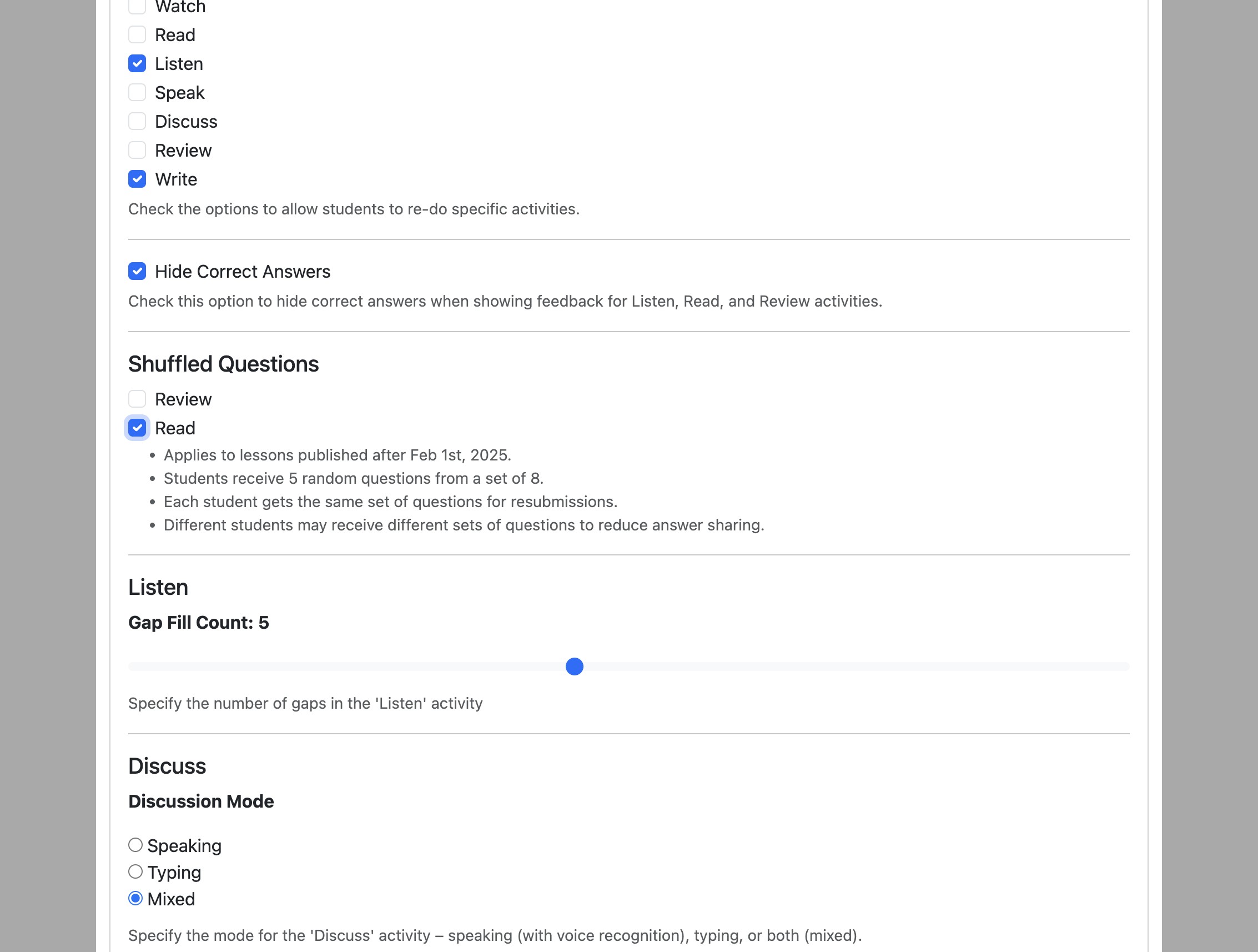 Screenshot for Institutional options, step 19