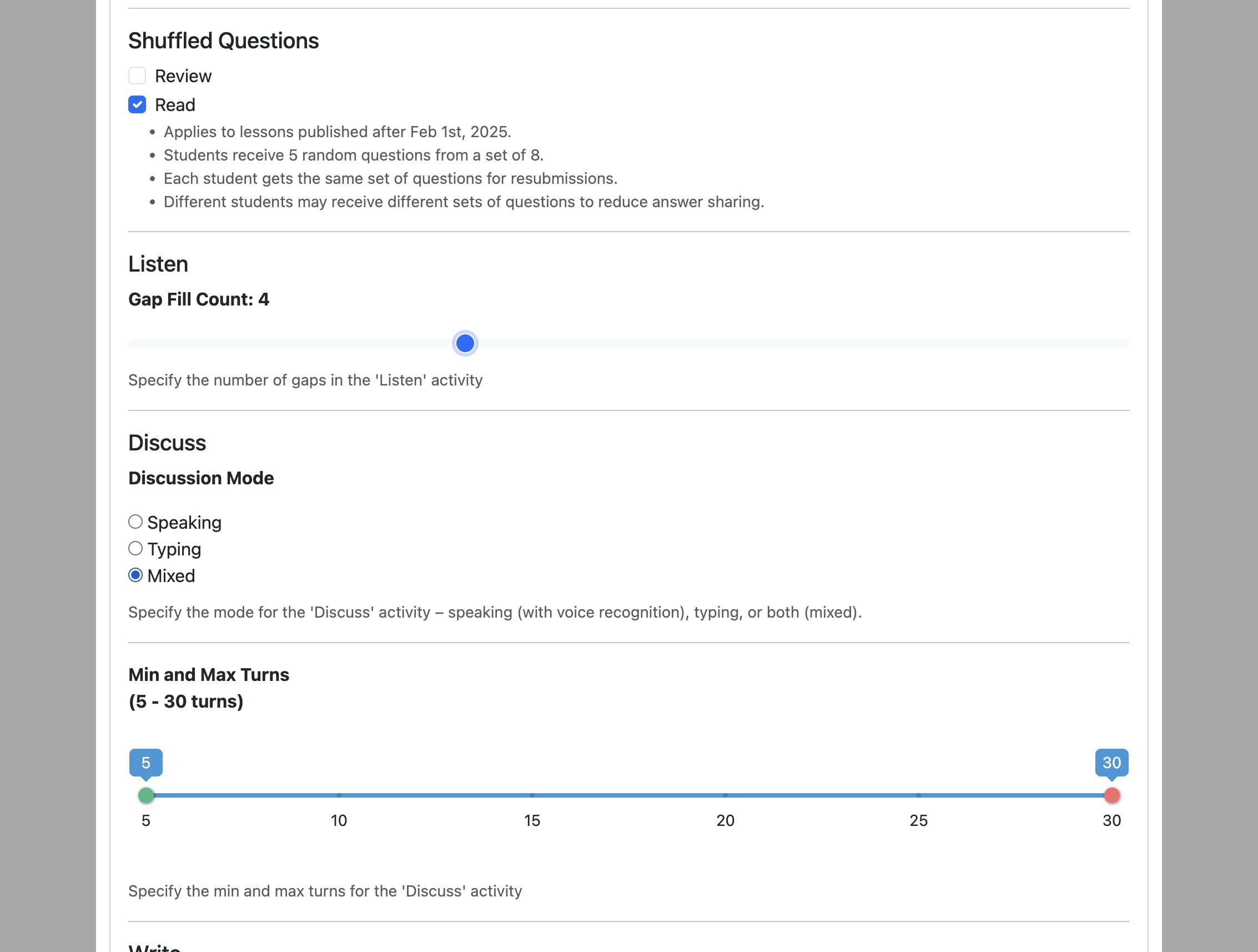 Screenshot for Institutional options, step 20