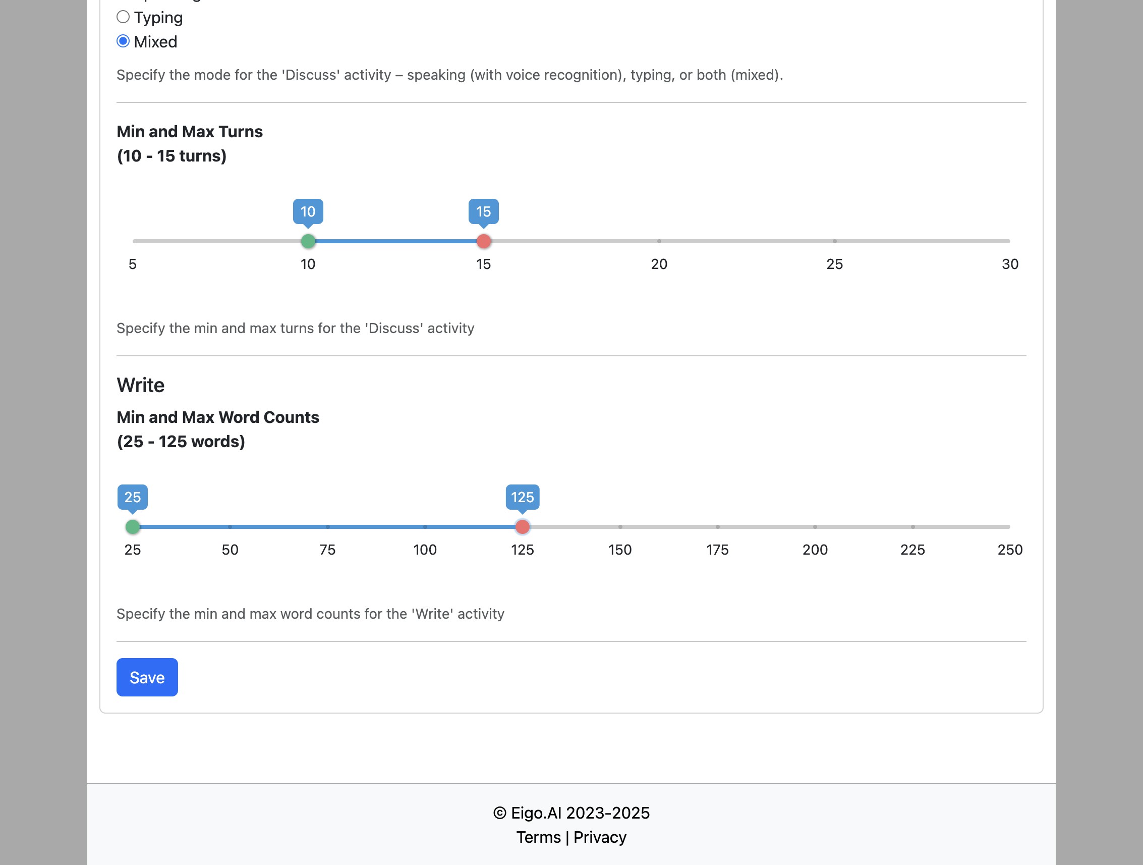 Screenshot for Institutional options, step 22