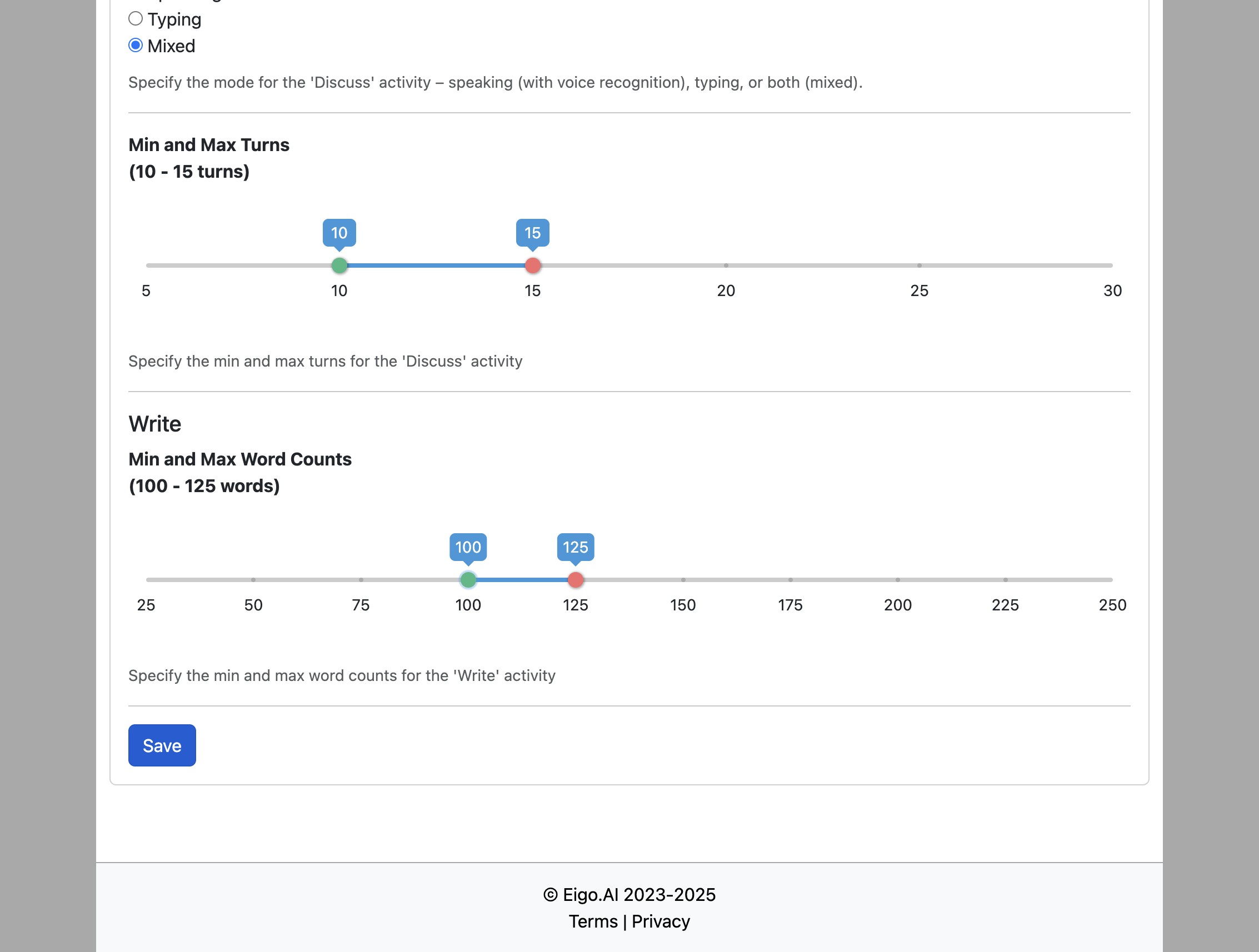 Screenshot for Institutional options, step 23