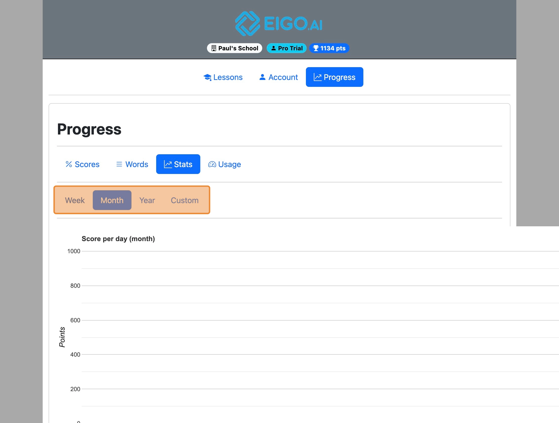 Screenshot for How to view your stats, step 2