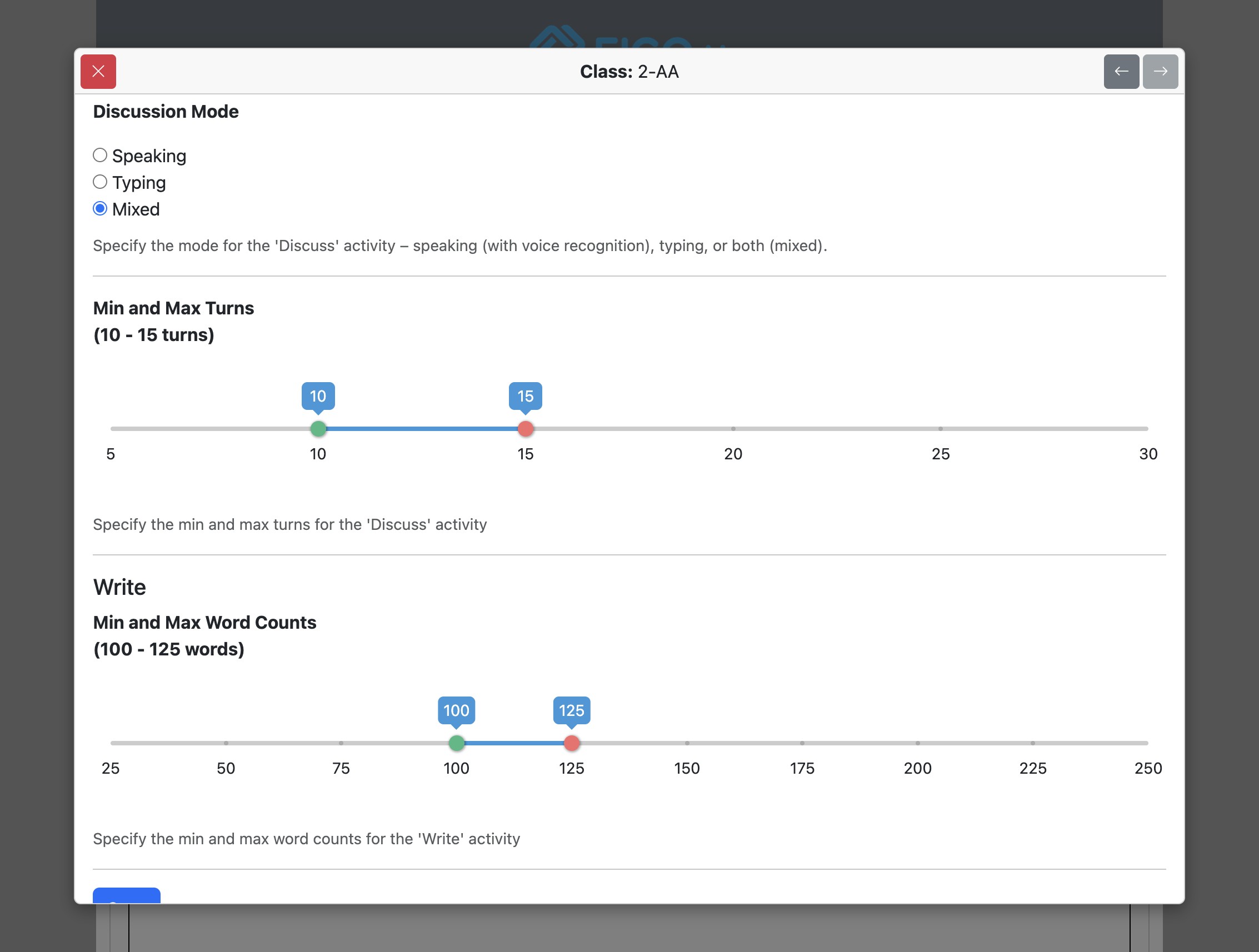 Screenshot for How to override institutional options for specified classes, step 24