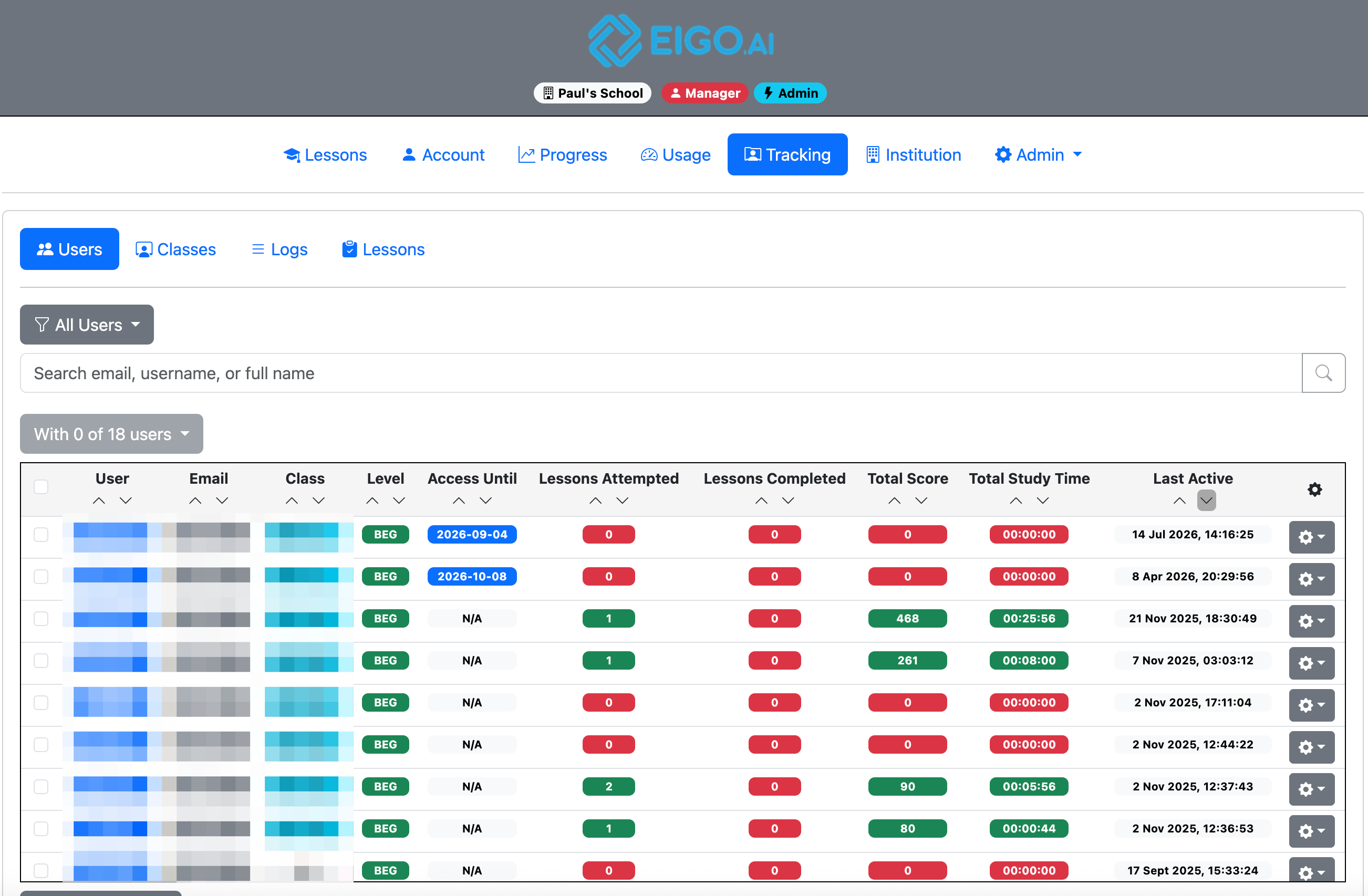 Screenshot for How to view student AI token and speaking usage, step 2